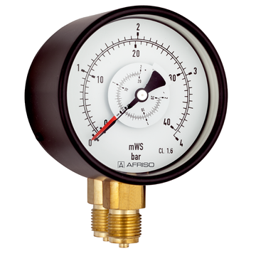 rohrfederd - standard pressure ometer für Differenzdruck Typ D2