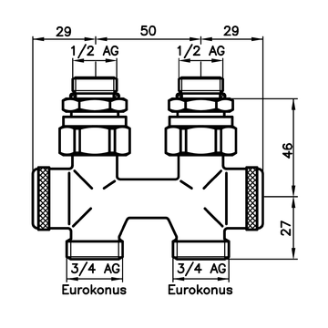 Afriso组合式阀瓣，适用于带阀门的紧凑型散热器